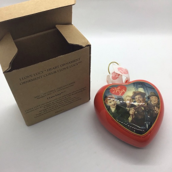 I love Lucy Heart Ornament 2006 CBS California Here We Come Desi Fred Ethel NIB - Picture 2 of 7